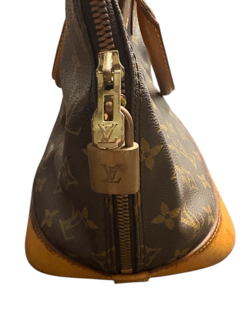 Louis Vuitton Brown Monogram Alma-Style Satchel with Vachetta Trim - Picture 3 of 16